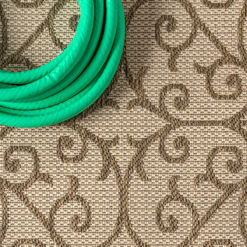 Madrid Vintage Filigree Textured Weave Indoor/outdoor Area Rug